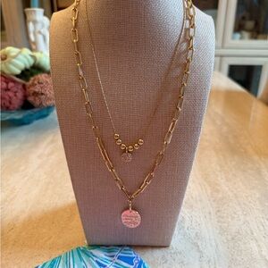 Lilly Pulitzer Gold Layered Necklace Set
